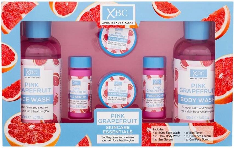 Sejas kopšanas līdzekļu komplekts sievietēm sievietēm Xpel XBC Pink Grapefruit Skincare Essentials, 355 ml