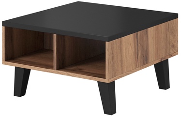 Журнальный столик Cama Meble Lotta 60, коричневый/черный, 60 см x 60 см x 35 см