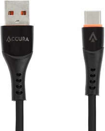 Kabelis Accura ACC2192, 1 x USB-C/1 x USB Type-A, 1 m, melna