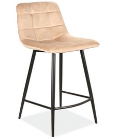 Bāra krēsls Mila H-2 Bluvel 28, melna/bēša, 40 cm x 43 cm x 87 cm