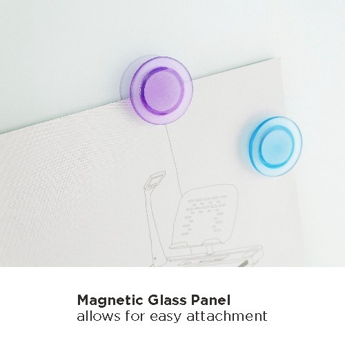 Магнитная стеклянная доска Up Up Glass White Board, 60 см x 45 см