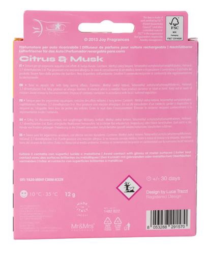 Oсвежитель воздуха для автомобилей Mr & Mrs Fragrance Niki Spicy Citrus