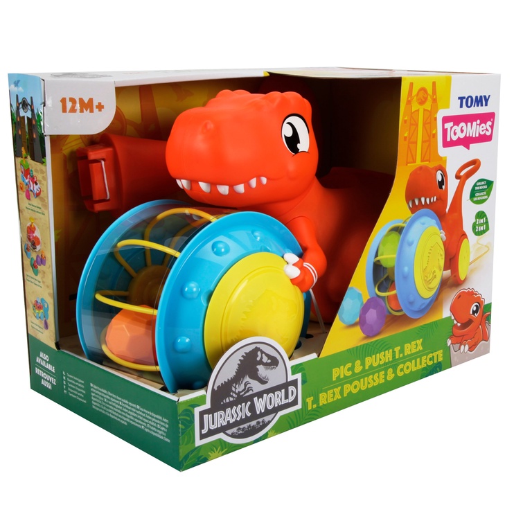 Игрушка-каталка Tomy Jurrassic World Pic & Push T. Rex E73254, 40 см