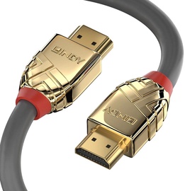 Kabelis Lindy Ultra High Speed HDMI A male, HDMI A male, 1 m, aukso/pilka