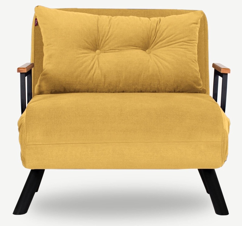 Grīdas dīvāngultas Hanah Home Sando 1-Seat, dzeltena, 78 x 60 x 78 cm