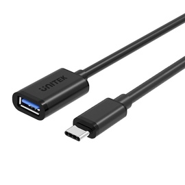 Adapteris Unitek USB-C to USB USB 3.0 A female, USB 3.0 male, 0.15 m, juoda
