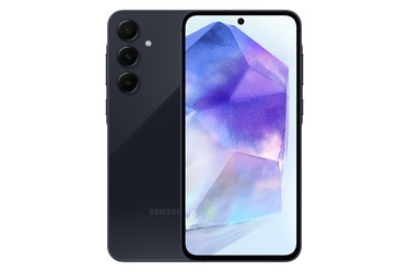 Mobilais telefons Samsung Galaxy A55 5G, lieliski tumši zila, 8GB/128GB + Viedais pulkstenis Samsung Galaxy Fit3 SM-R390NZAAEUE, pelēka