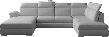 Stūra dīvāns Evanell Cover 83, pelēka, kreisais, 216 x 330 x 102 cm