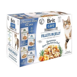 Mitrā kaķu barība Brit Care Fillets in Jelly Flavour Box, 1.020 kg, 12 gab.