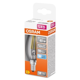Светодиодная лампочка Osram LED, холодный белый, E14, 4 Вт, 470 лм