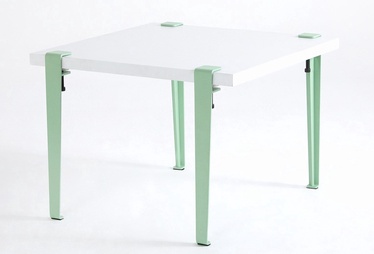 Журнальный столик Kalune Design Halicheron, белый/зеленый/мятный, 60 см x 60 см x 45 см