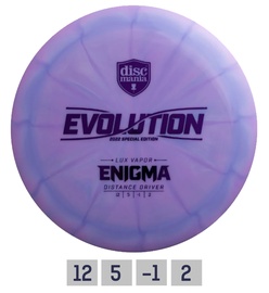 Lendav taldrik Discmania Lux Vapor Enigma Evolution 12/5/-1/2 851DM954093P, violetne, 0.170 - 0.172 kg