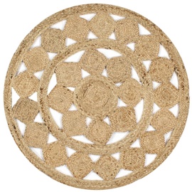 Ковер VLX Handmade Braided Jute 133712, светло-коричневый, 150 см x 150 см