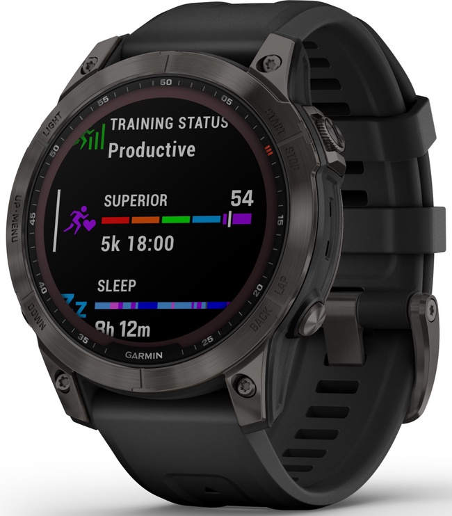 Умные часы Garmin fēnix® 7 Sapphire Solar, графитовый