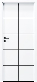 Siseukseleht Domoletti BELGATTO 4, parempoolne, valge, 204 x 74.4 x 4 cm