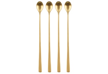 Bāra tējkarote Maku Cocktail Spoons Gold, nerūsējošais tērauds, zelta, 4 gab.