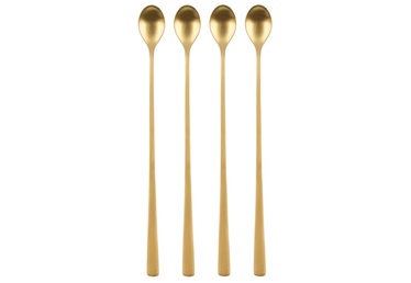 Коктейльная ложка Maku Cocktail Spoons Gold, нержавеющая сталь, золотой, 4 шт.