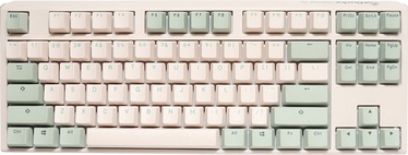 Klaviatūra Ducky One 3 TKL (US) Cherry MX Blue EN, balta/zaļa