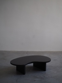 Kafijas galdiņš Kalune Design Fasülye, melna, 120 cm x 70 cm x 30 cm