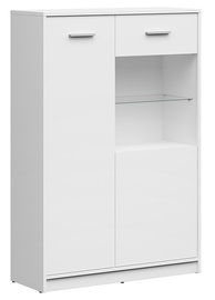 Vitrīna Nepo Plus S435-REG1D1W/90-BI, balta, 90 cm x 34 cm x 131.5 cm