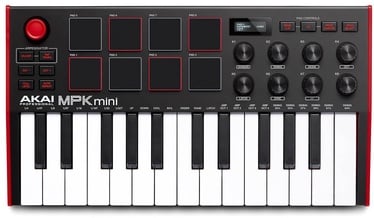 MIDI klaviatuur AKAI MPK Mini MK3, must/punane