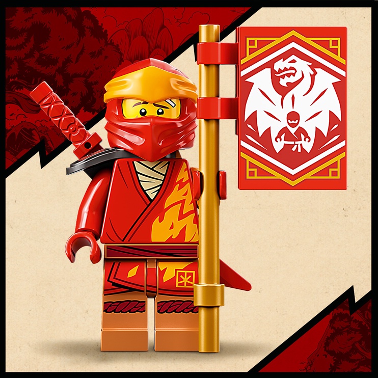 Konstruktor LEGO® NINJAGO® Kai tuledraakon EVO 71762, 204 tk