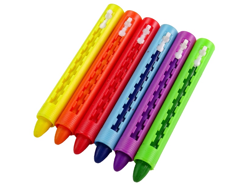 Kriidid Lean Toys 10854, 90 mm, mitmevärviline, 6 tk