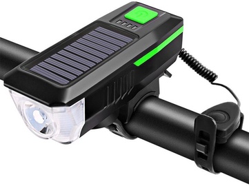 Велосипедный фонарь Solar Battery Bicycle Light 49494, пластик, черный