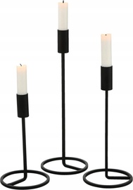 Küünlahoidja Boltze Fio, metall, Ø 11 cm, 32 cm, must, 3 tk