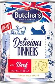 Влажный корм для кошек Butchers Delicious Dinners With Beef, говядина, 0.4 кг