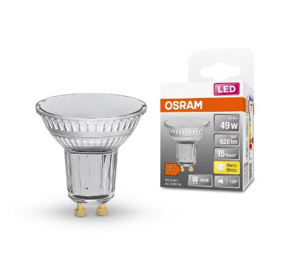 Spuldze Osram LED, PAR16, silti balta, GU10, 6.9 W, 620 lm