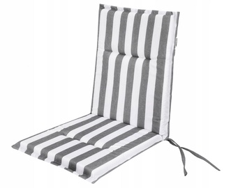 Kėdės pagalvėlė Hobbygarden Miami Prestige Oxford MIPPBP8, balta/pilka, 51 x 45 cm