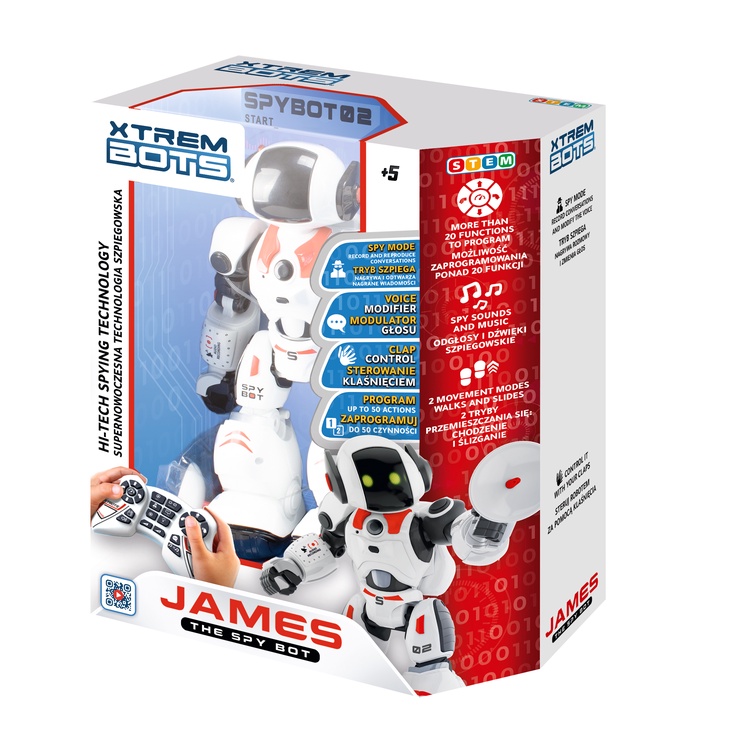 Радиоуправляемый робот Tm Toys Spy Bot James BOT3803157, английский