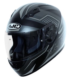 Мотоциклетный шлем Hjc CS15 Trion, M, серебристый/черный
