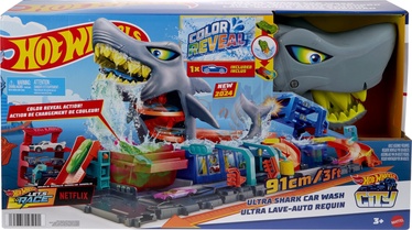 Автомобильная трасса Mattel Hot Wheels City Ultra Shark Car Wash HTN82