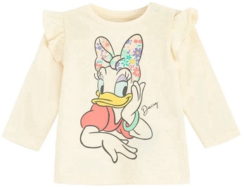 Krekls ar garām piedurknēm ziema/pavasaris/rudens ar siltinājumu, meitenēm Cool Club Daisy Duck LCG2801988, krēmkrāsa, 80 cm