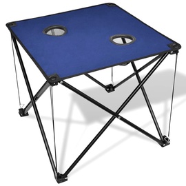 Kempinga galds VLX Foldable Camping Table, zila, 480 x 480 x 450 cm