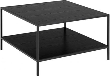 Kafijas galdiņš Seaford, melna, 800 mm x 800 mm x 450 mm