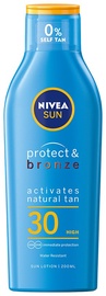 Balzams saules aizsardzībai Nivea Sun Protect & Bronze SPF30, 200 ml