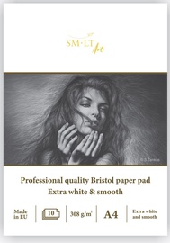Бумага для рисования Smiltainis Bristol, A4, 308 g/m², белый