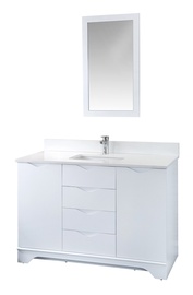 Комплект мебели для ванной Kalune Design Teton 48, белый, 54 x 120 см x 86 см