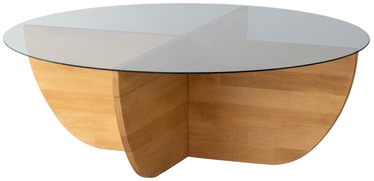 Kafijas galdiņš Kalune Design Lily 2, ozola, 90 cm x 90 cm x 30 cm