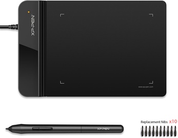 Grafikas planšete XP-Pen Star G430S, 106.93 mm x 163.83 mm x 2.03 mm, melna