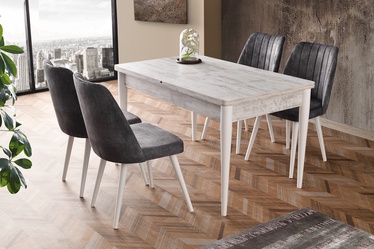 Söögilaud Kalune Design Ahþap Kelebek 1236, valge, 800 mm x 1300 mm x 750 mm