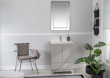 Комплект мебели для ванной Kalune Design Ohio 24, серый, 54 см x 60 см x 86 см