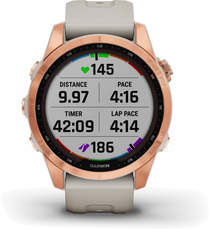 Viedais pulkstenis Garmin fēnix® 7S Solar, rozā