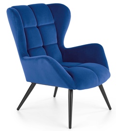 Atzveltnes krēsls Tyrion, melna/tumši zila, 75 cm x 86 cm x 91 cm