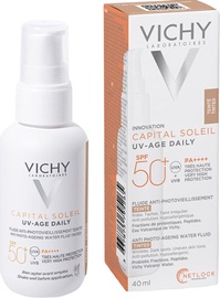 Saules aizsargājošs fluīds sejai Vichy Capital Soleil UV-Age Daily Tinted SPF50, 40 ml