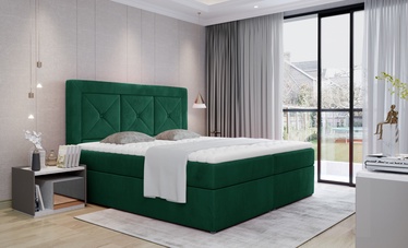 Кровать Idris Monolith 37, 160 x 200 cm, зеленый, с матрасом, с решеткой
