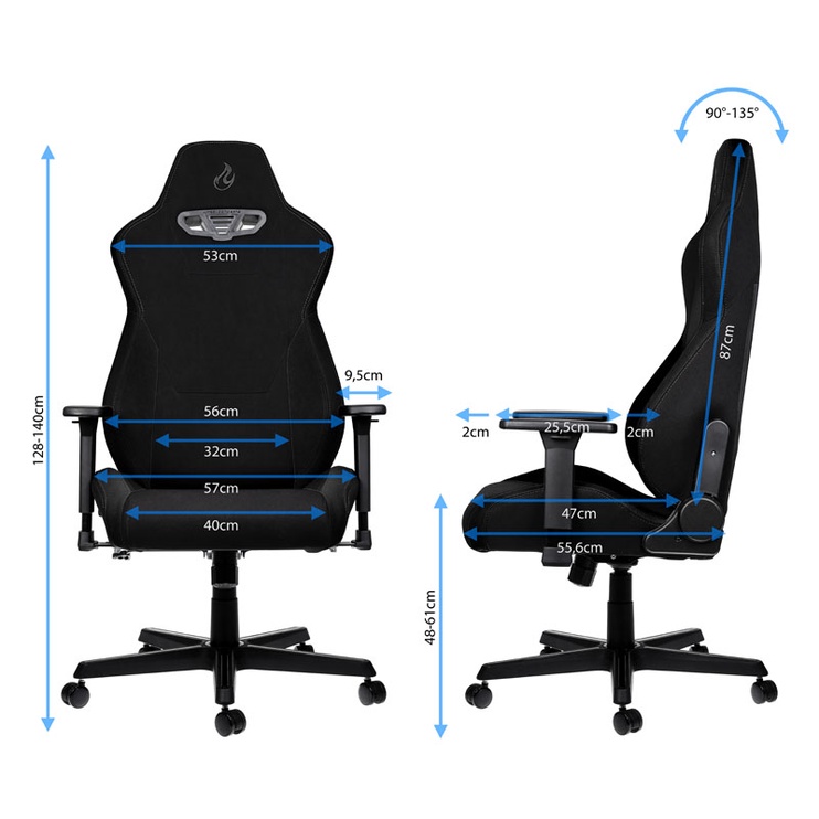 Žaidimų kėdė Nitro Concepts S 300, juoda